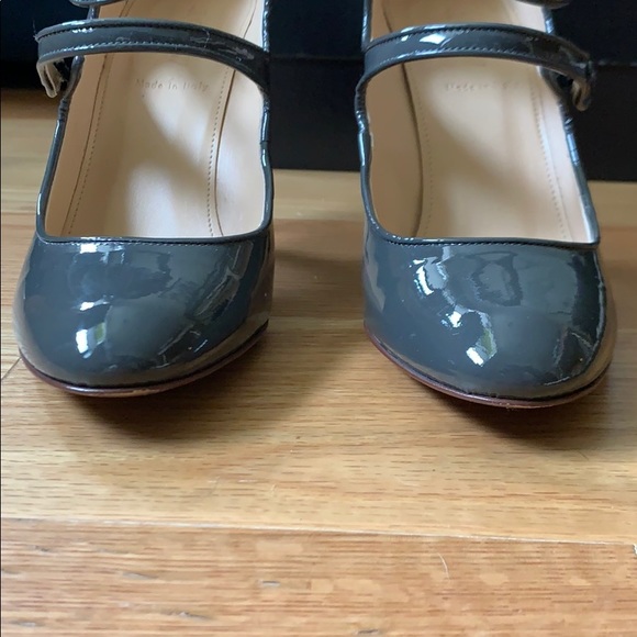 J. Crew 8.5 Gray Patent Leather Mary Jane Heels - Picture 8 of 14
